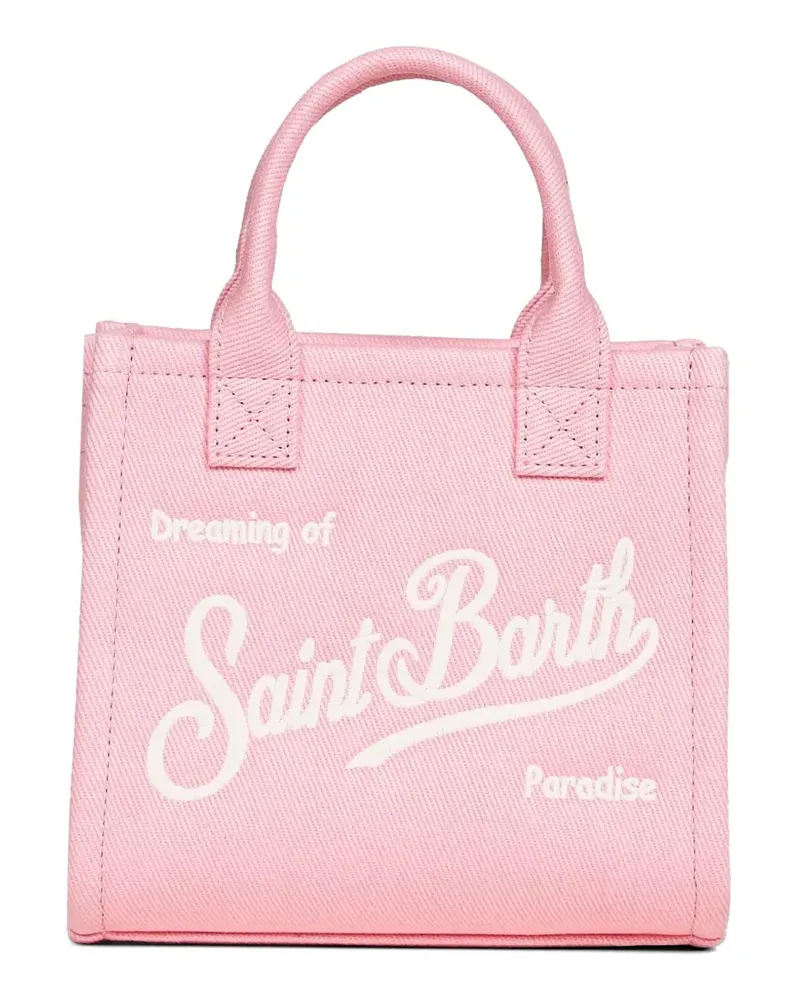 MC2 Saint Barth mini Vanity logo-embroidered tote bag - Rosa Rosa