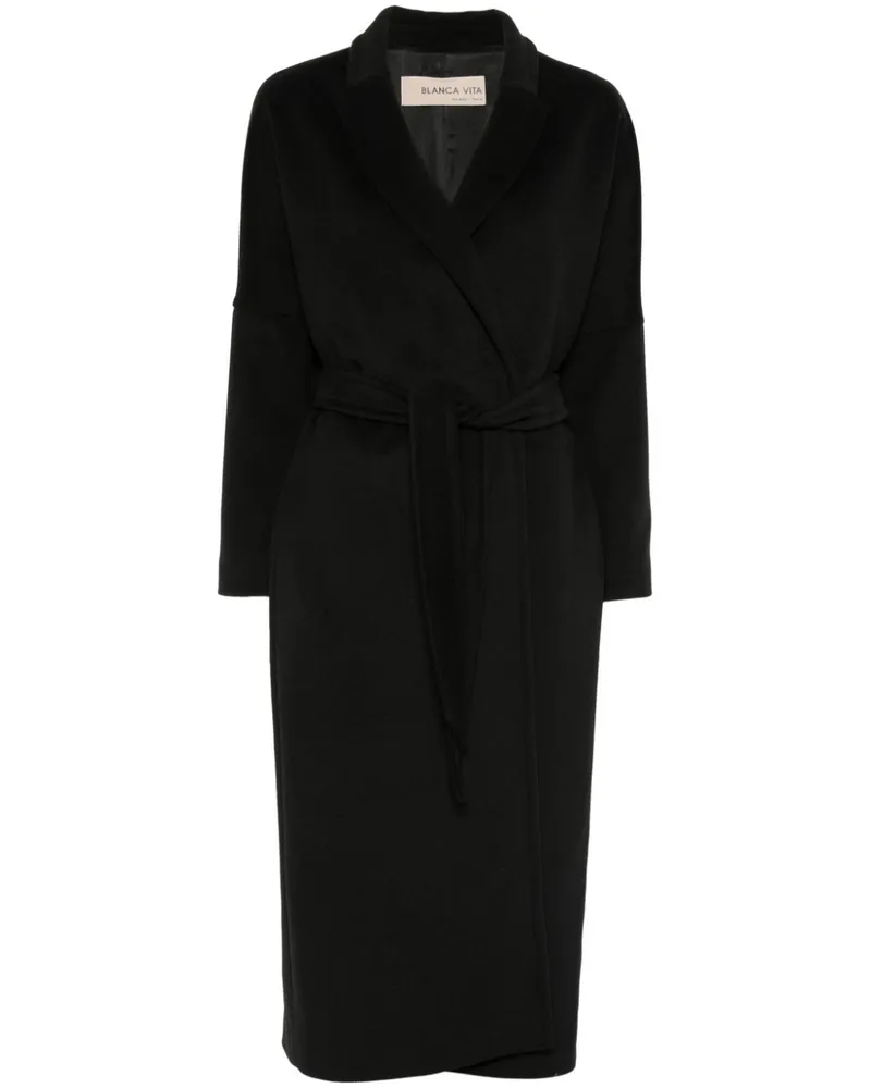 Blanca Texturierter Mantel - Schwarz Schwarz