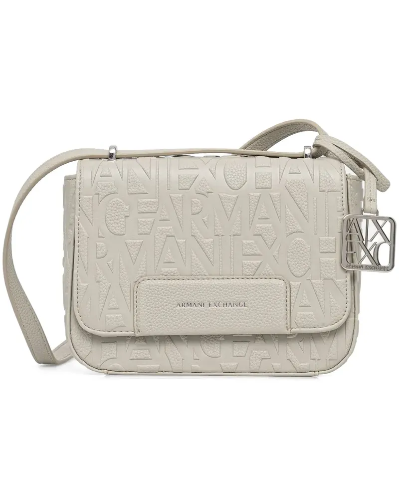Armani Exchange logo-embossed cross body bag - Nude Nude