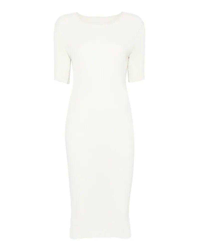 Issey Miyake Geripptes Kleid - Nude Nude