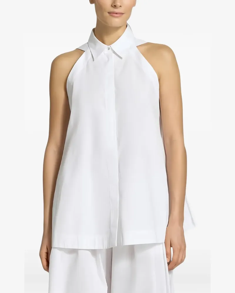 HUGO BOSS halterneck sleeveless shirt - Weiß Weiß