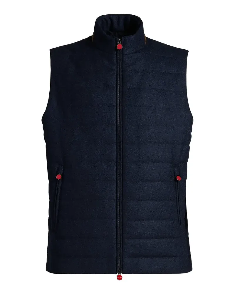 Kiton Gefütterte Weste - Blau Blau