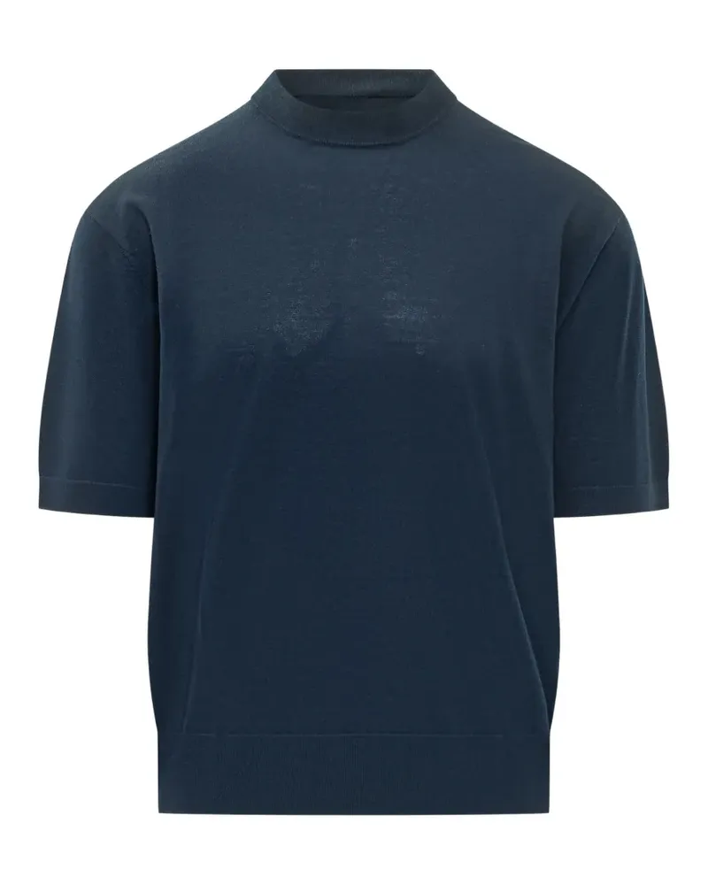 Laneus Gestricktes T-Shirt - Blau Blau