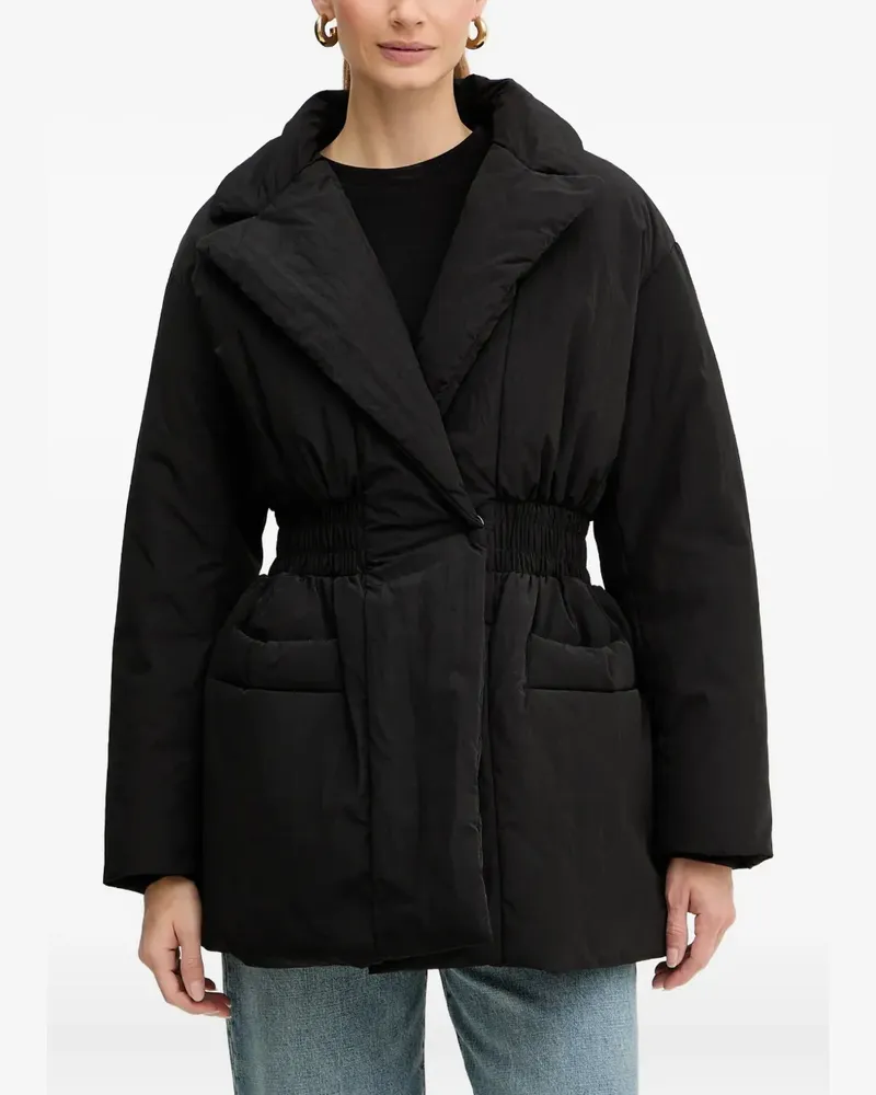 Armani Exchange gathered-waist puffer jacket - Schwarz Schwarz