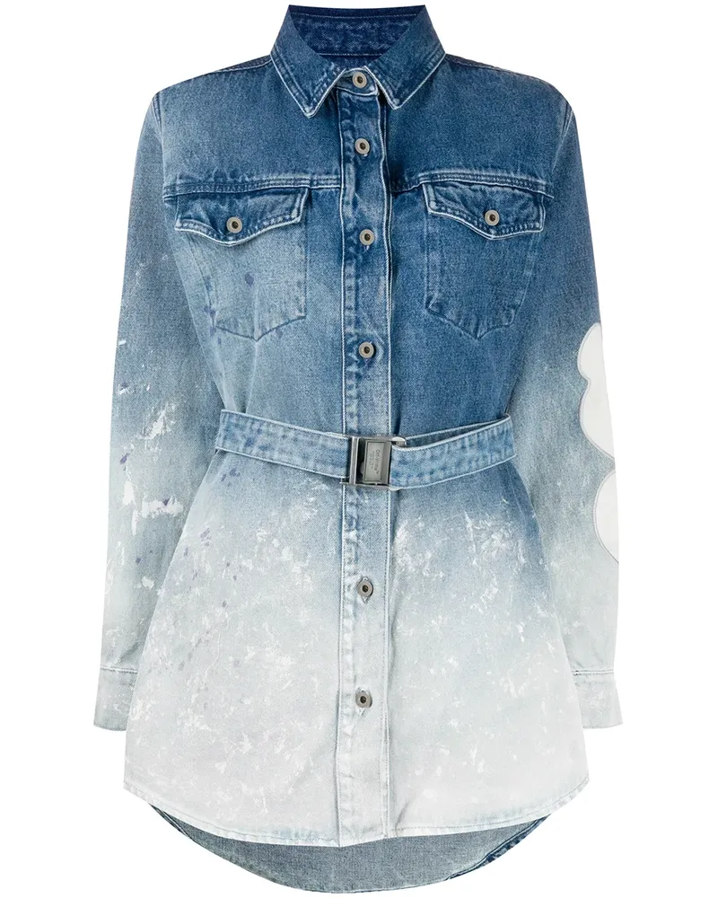 OFF-WHITE Jeans-Hemdkleid - Blau Blau