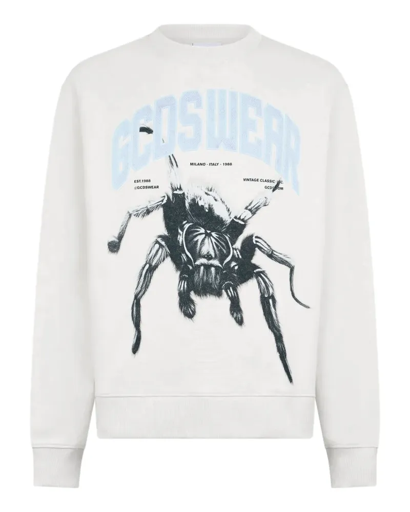 GCDS Sweatshirt mit Spinnen-Print - Nude Nude