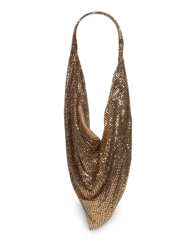 Benedetta Bruzziches Ursula crystal-embellished chainmail tote bag - Gold Gold
