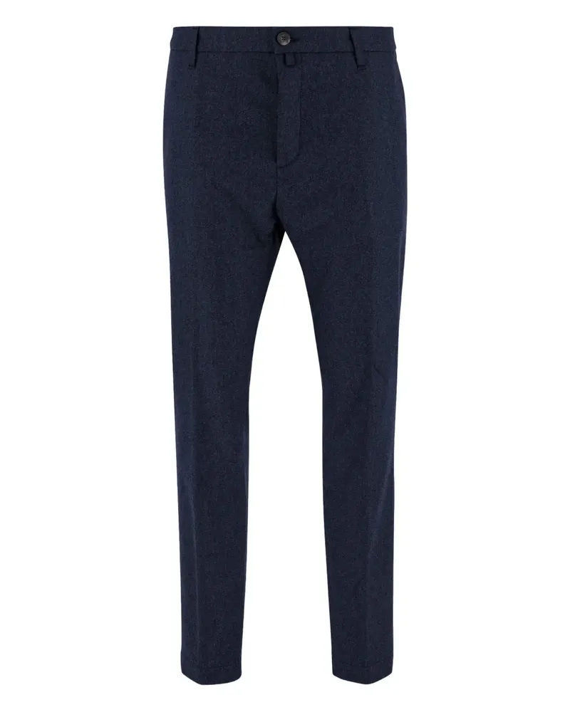 Jacob Cohën pressed-crease wool trousers - Blau Blau