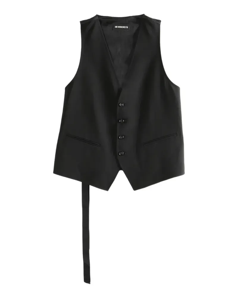 Ann Demeulemeester Juikko buttoned waistcoat - Schwarz Schwarz