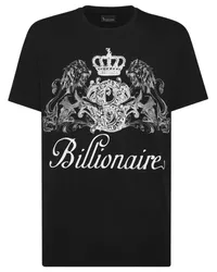 Billionaire T-Shirt mit Logo-Print Schwarz