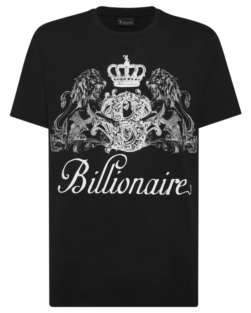 Billionaire T-Shirt mit Logo-Print Schwarz