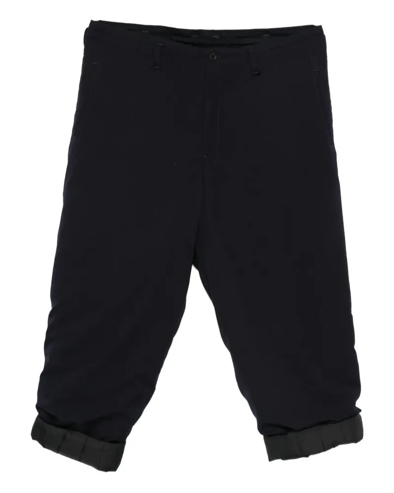 Yohji Yamamoto Hose mit umgeschlagenem Saum - Schwarz Schwarz