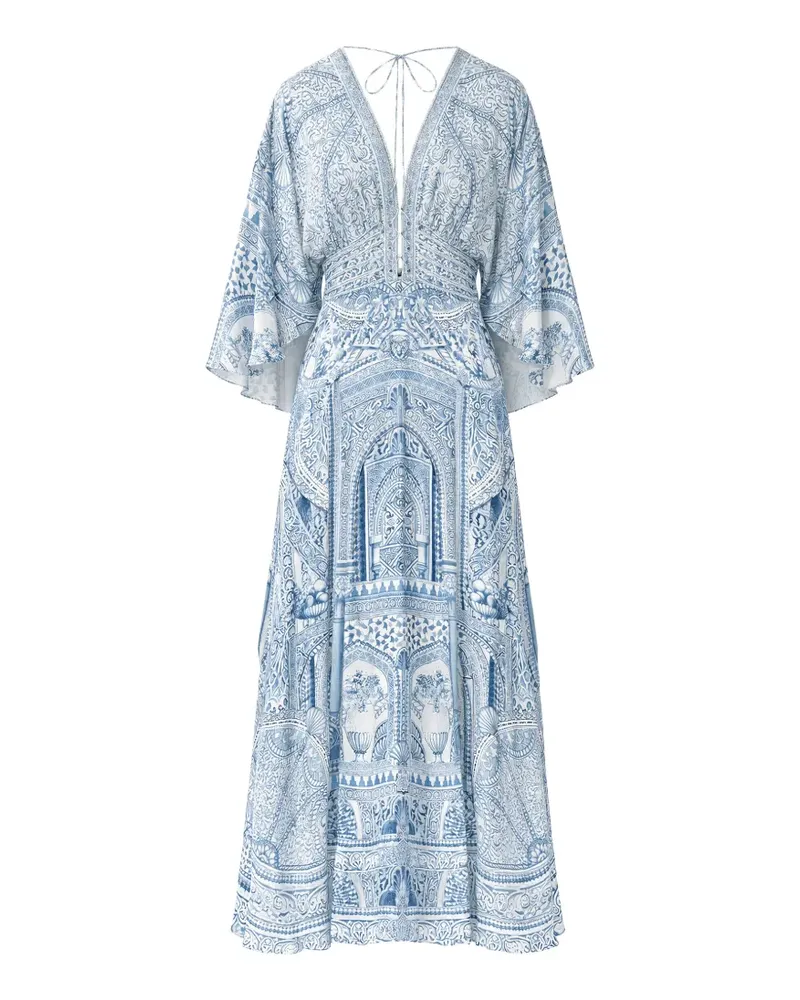 Camilla The hum of the alhambra maxi dress - Weiß Weiß