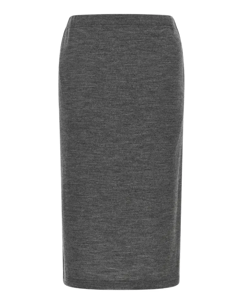 Junya Watanabe mélange-effect midi skirt - Grau Grau