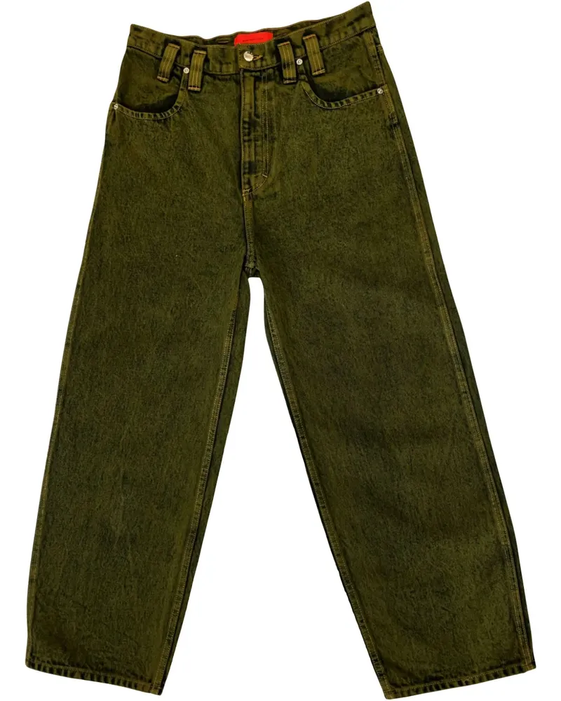 Eckhaus Latta Jeans mit weitem Bein - Grün Grün
