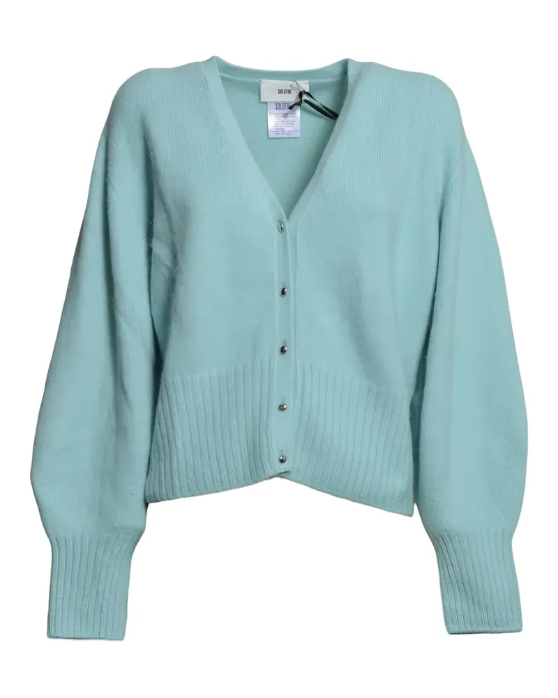 SOLOTRE V-neck button-up cardigan - Blau Blau