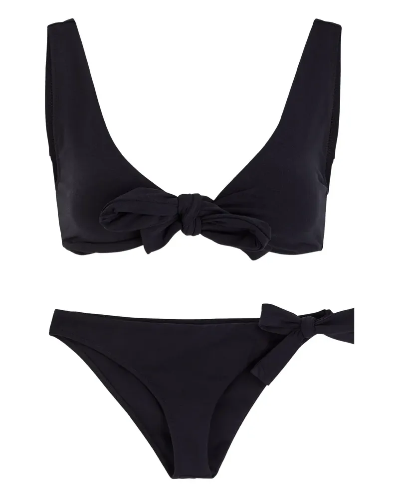 Lisa Marie Fernandez bow-detail bikini set - Schwarz Schwarz