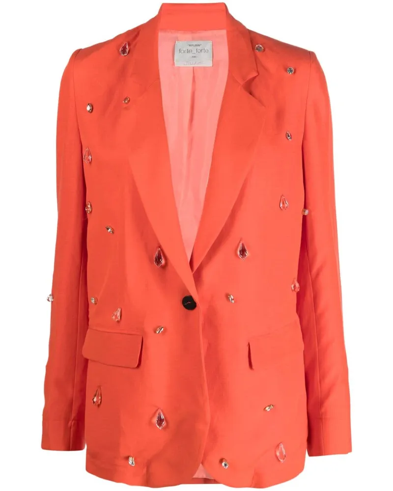 forte_forte Blazer mit Kristallen Red