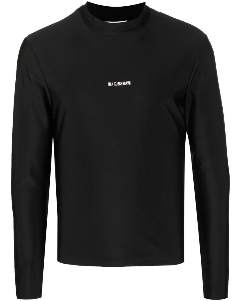 Han Kjøbenhavn T-Shirt mit Logo-Print - Schwarz Schwarz