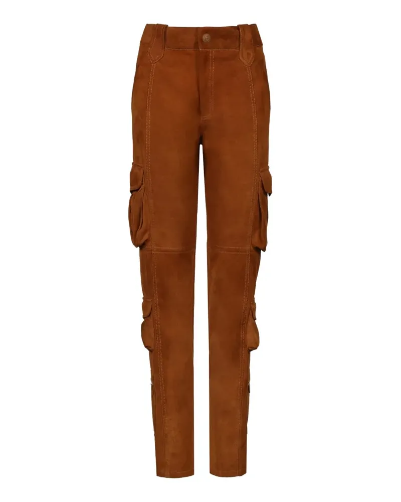 Johanna Ortiz Safari Cartography Cargohose aus Wildleder - Braun Braun