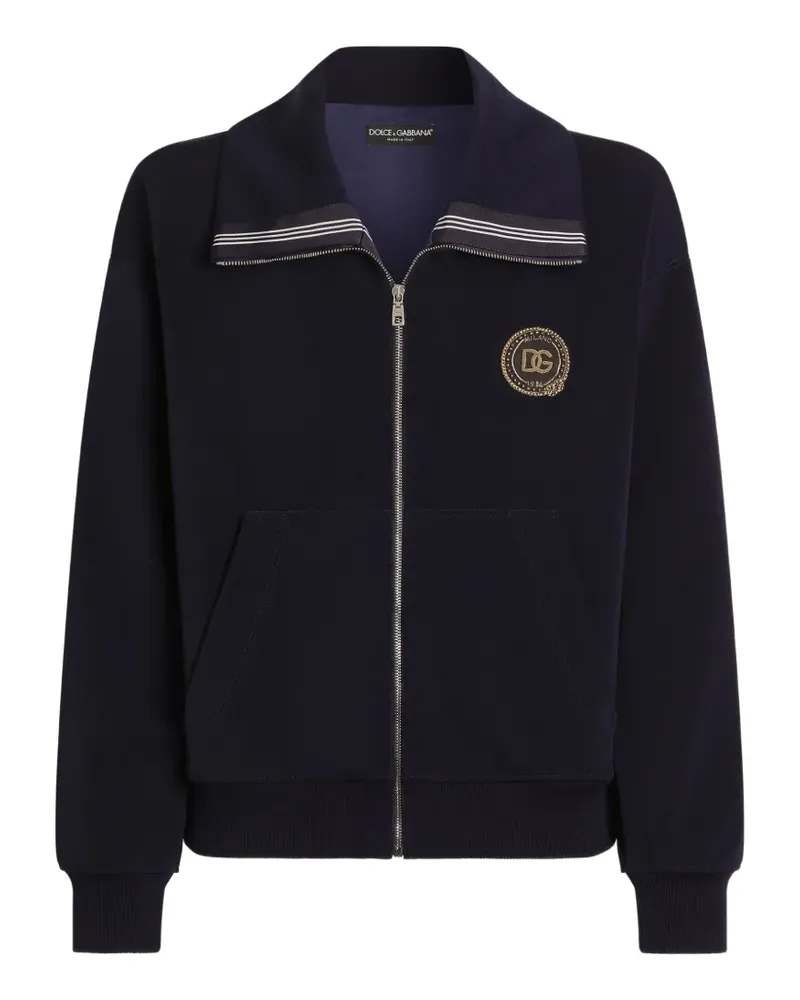 Dolce & Gabbana Jersey-Sweatshirt mit Patch - Blau Blau