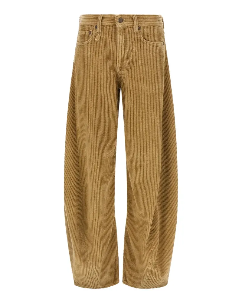 R13 Janine corduroy twisted-seam trousers - Nude Nude