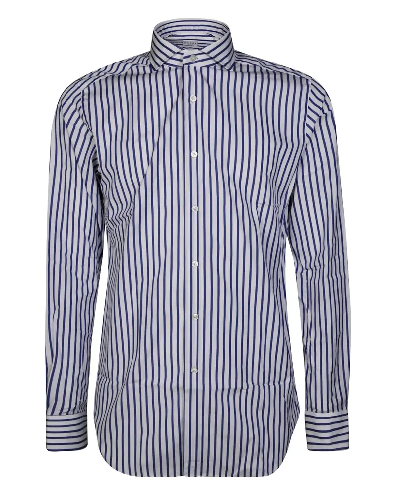 XACUS Gestreiftes Hemd aus Popeline - Blau Blau