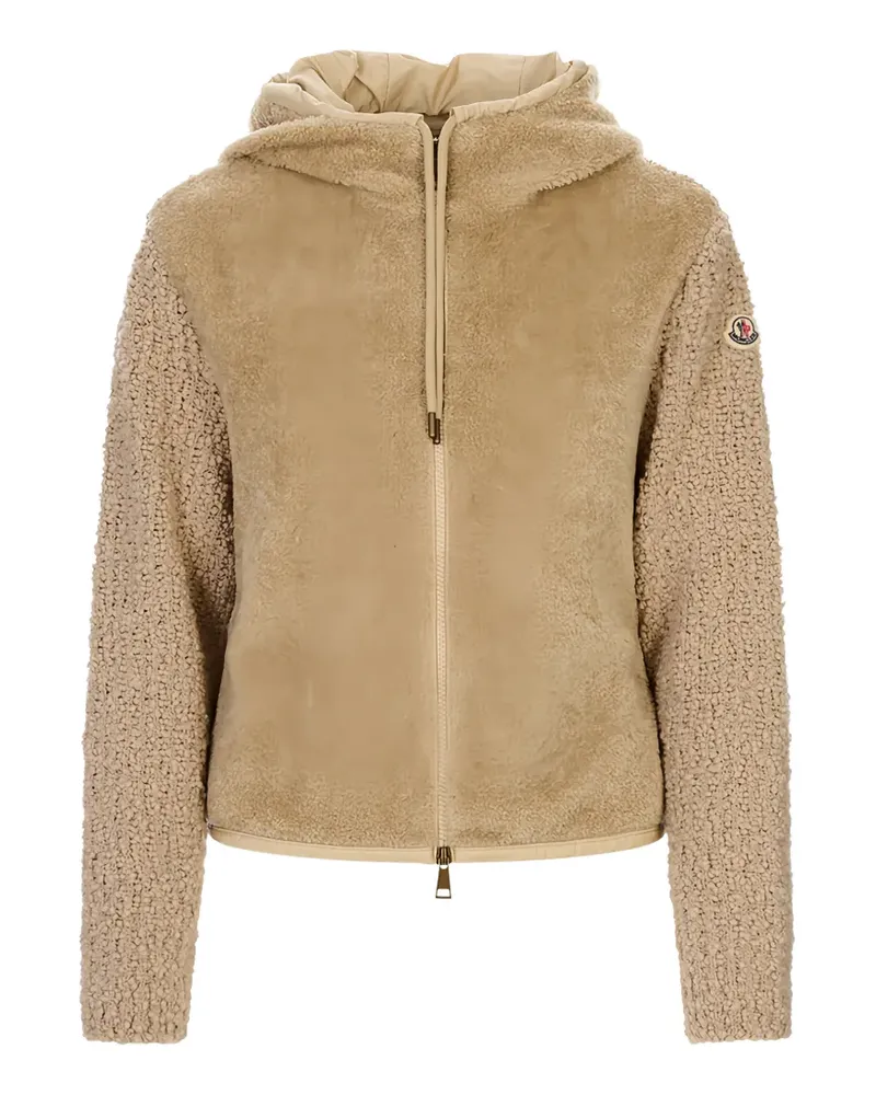 Moncler logo-patch cardigan - Nude Nude