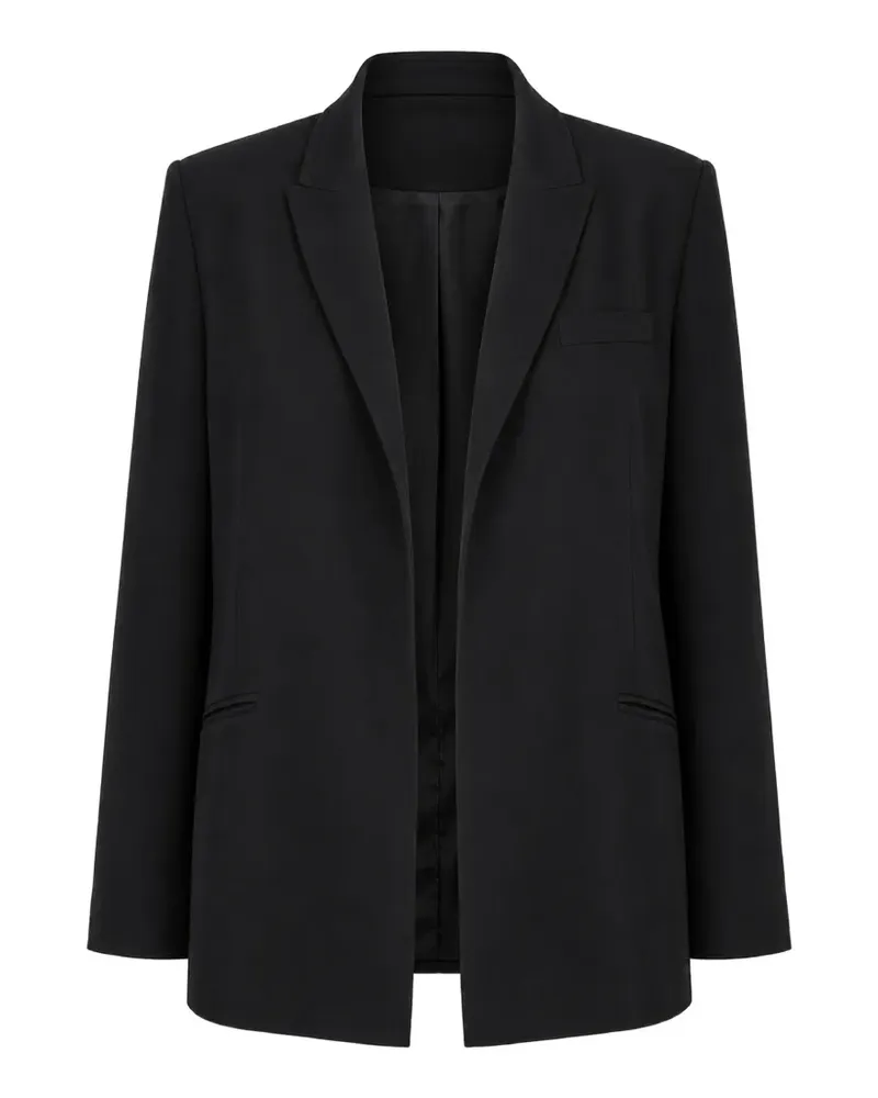 Dušan silk loose-fit blazer - Schwarz Schwarz