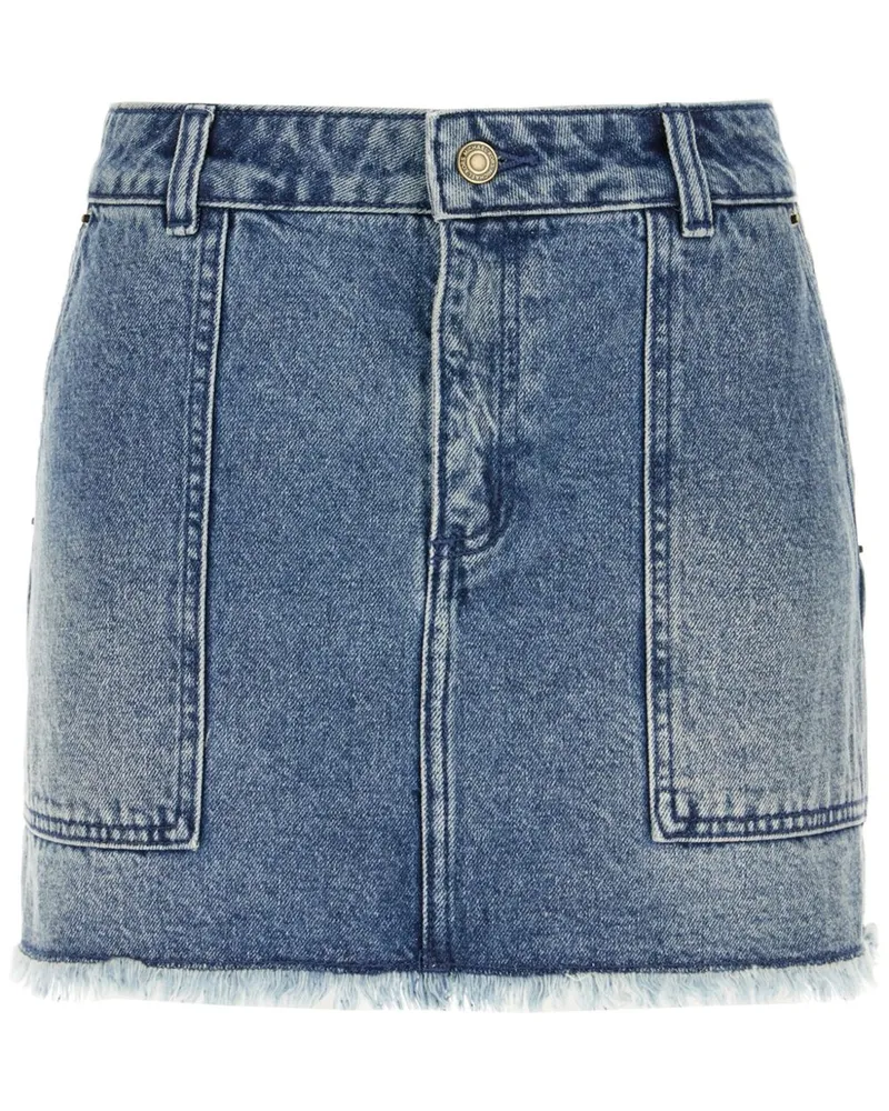 Michael Kors Ausgefranster Jeans-Minirock - Blau Blau