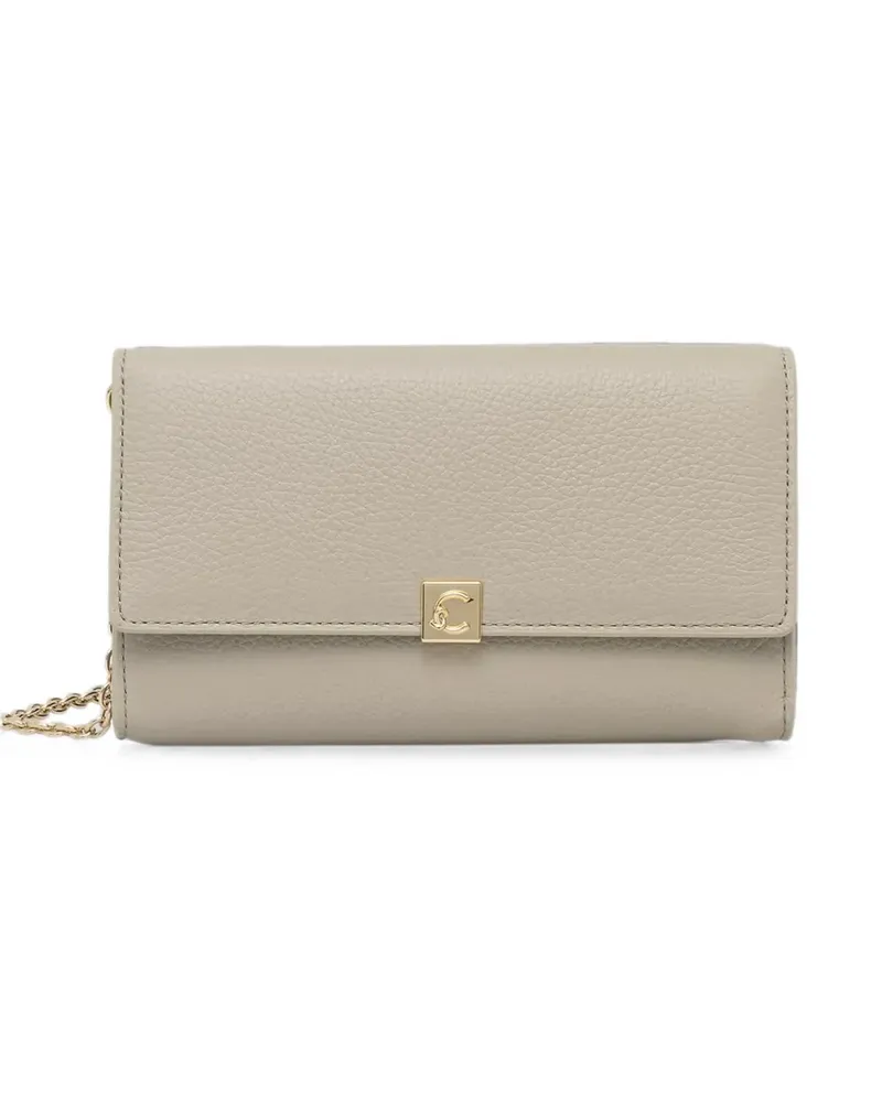 Coccinelle logo-plaque chain-strap wallet - Nude Nude