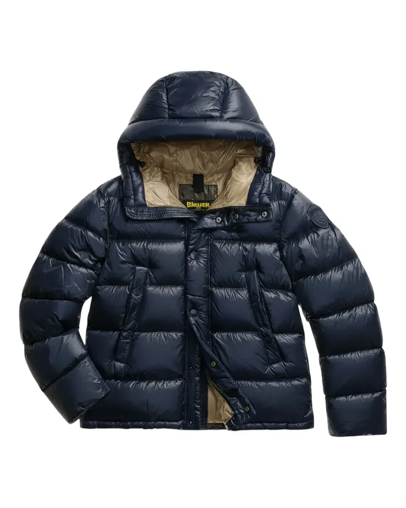 Blauer Gesteppte Clipper Jacke Blau