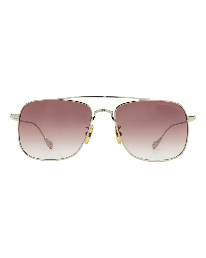 Cutler and Gross Sonnenbrille mit eckigem Gestell - Silber Silber