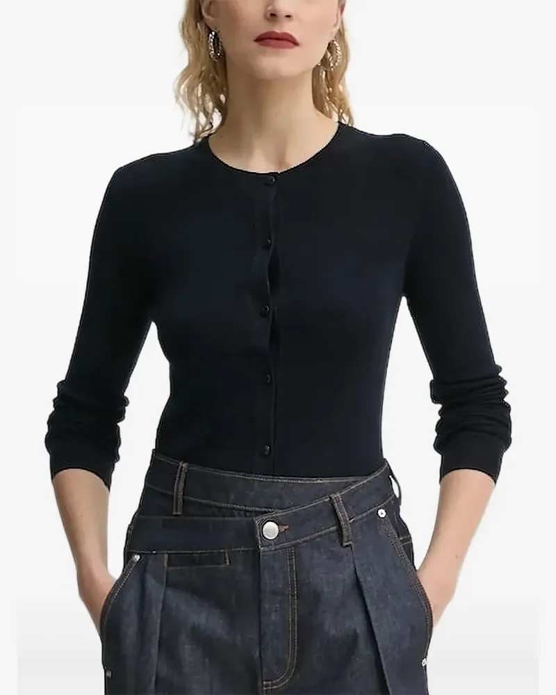 Marc O'Polo Gerippter Cardigan - Blau Blau