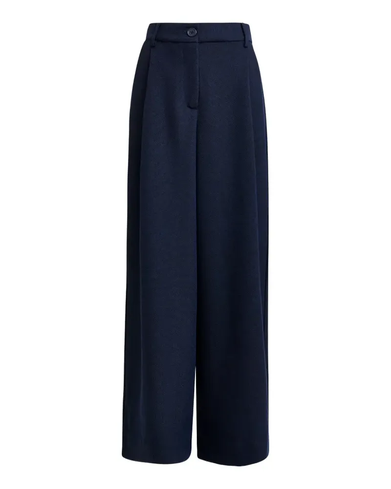Essentiel pleated wide-leg trousers - Blau Blau