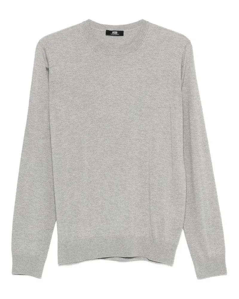 Alpha Studio Pullover mit rundem Ausschnitt - Grau Grau
