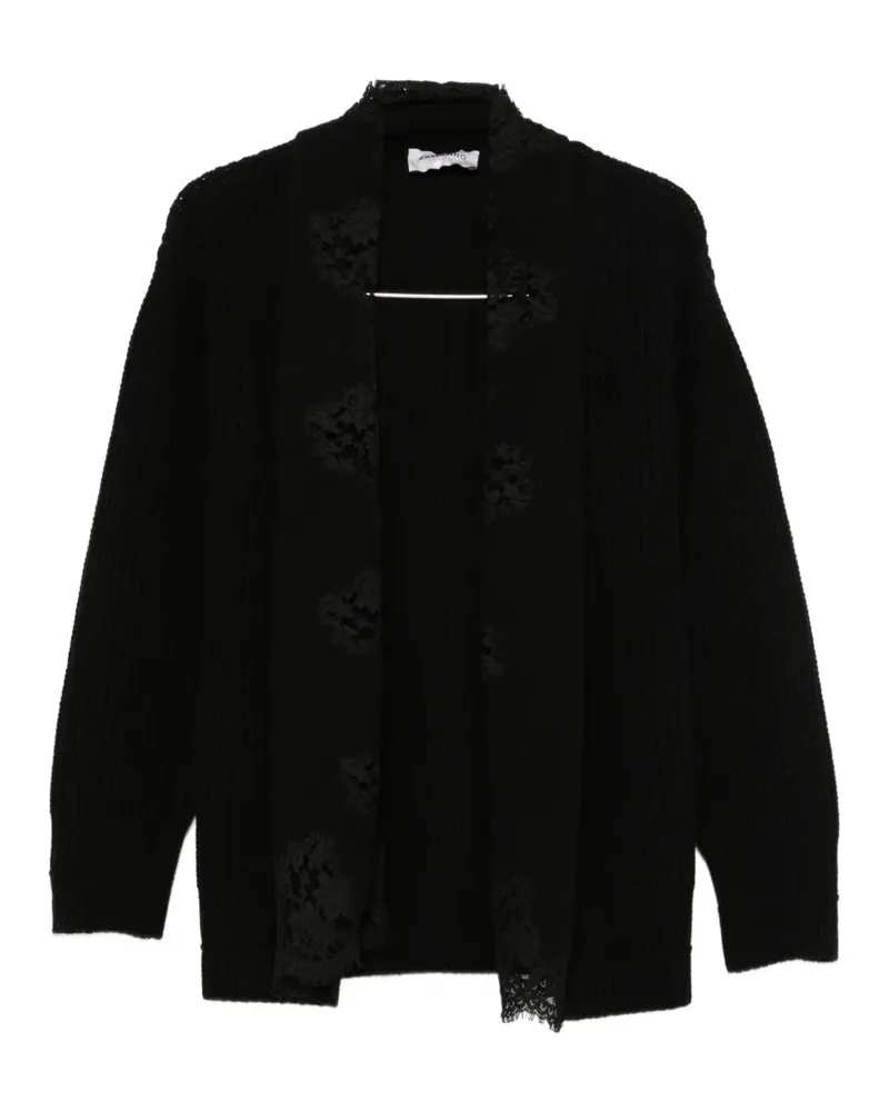 Ermanno Scervino lace-trim cardigan - Schwarz Schwarz