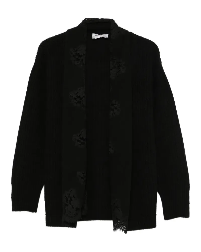 Ermanno Scervino lace-trim cardigan - Schwarz Schwarz