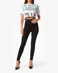 Philipp Plein Cropped-Top mit Logo-Print Weiß