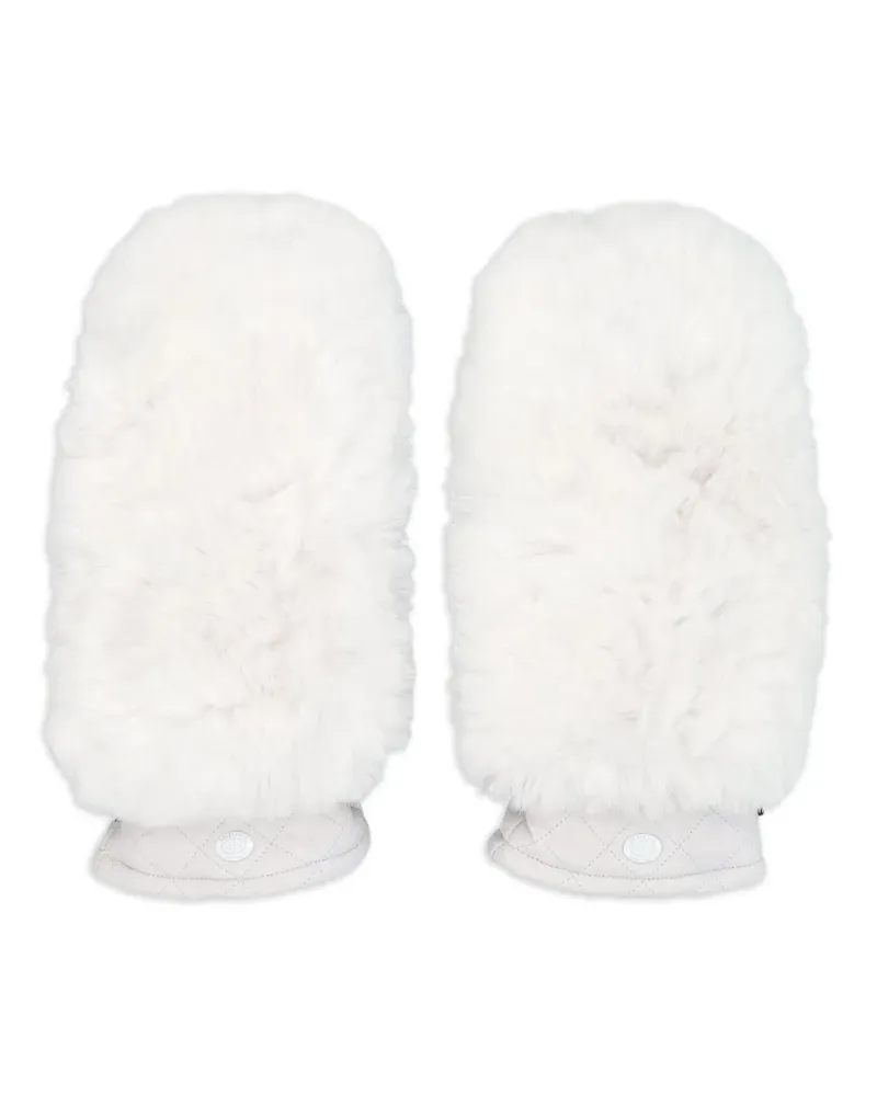GOLDBERGH Gesteppte Hill Fäustlinge mit Faux Fur - Weiß Weiß