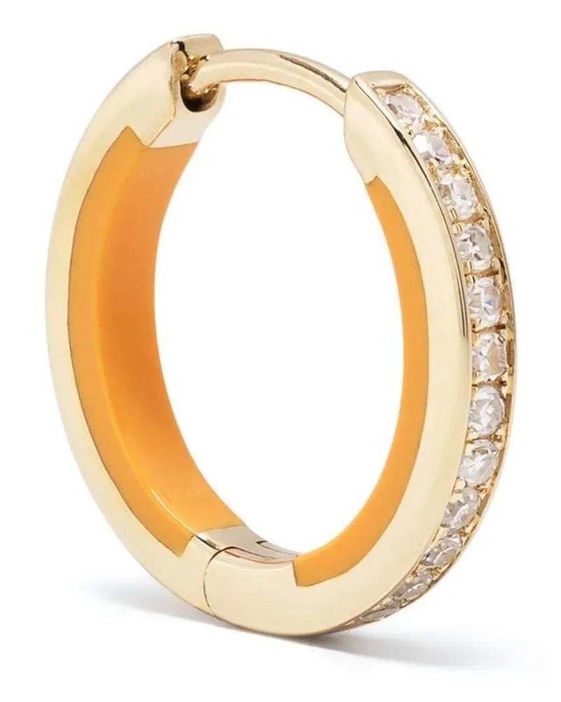 Maria Black Goldcreole mit Diamanten Gold