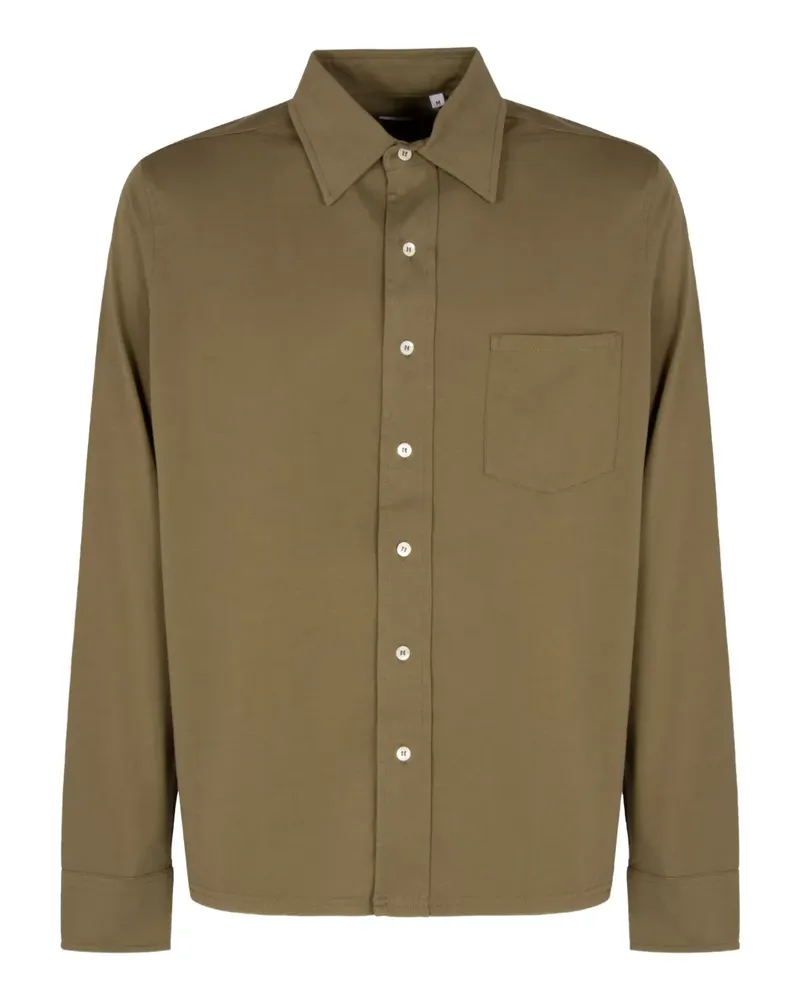 ASPESI Button-down-Hemd aus Baumwolle - Grün Grün