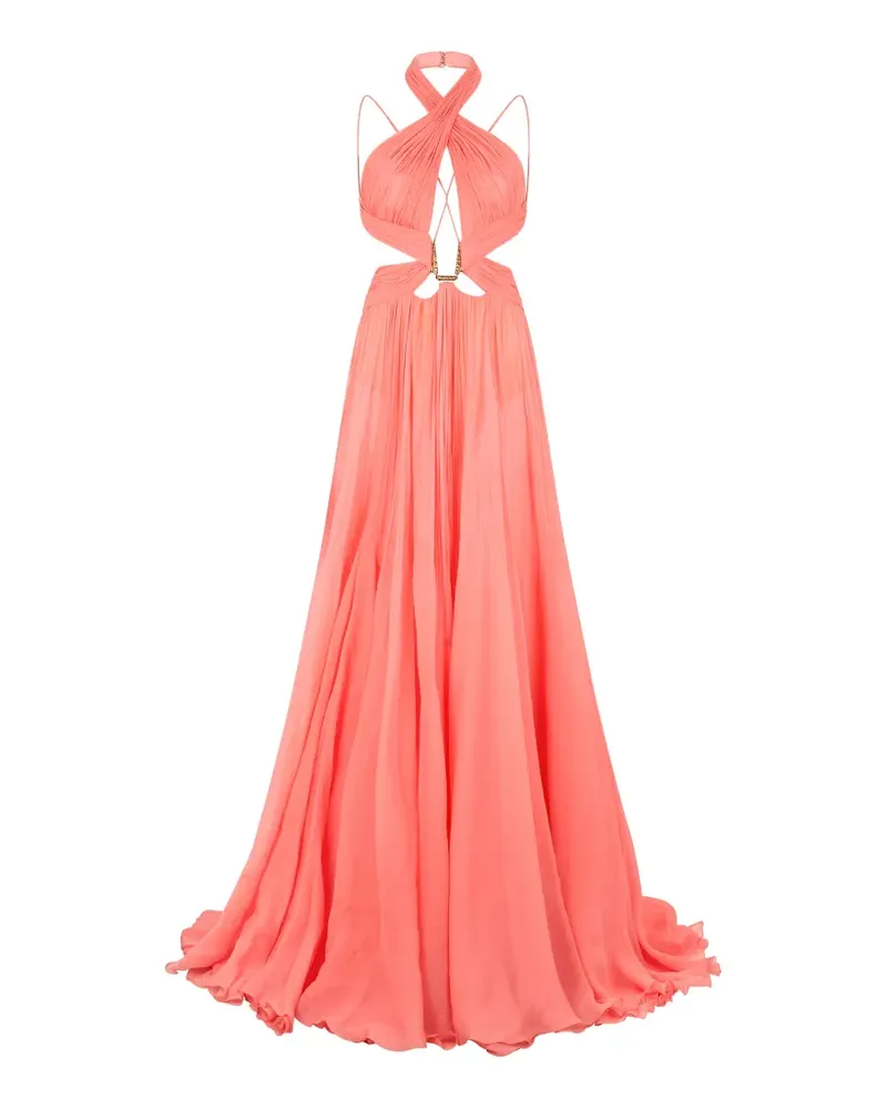 Roberto Cavalli pleated maxi dress - Rosa Rosa