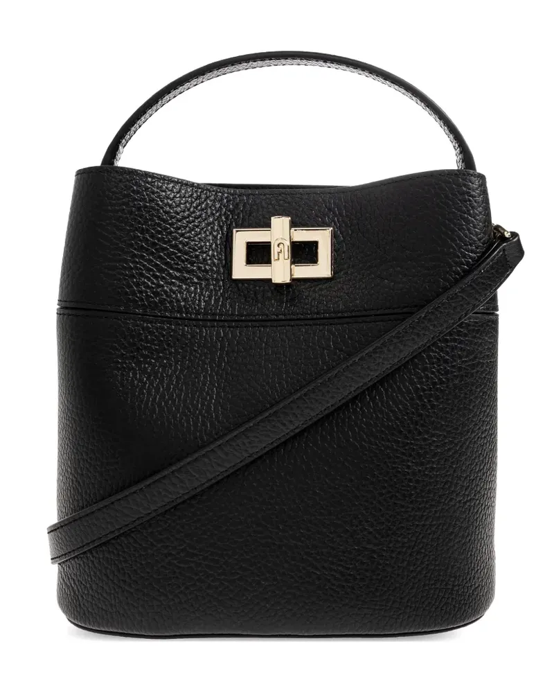 Furla Amelia top-handle leather mini bag - Schwarz Schwarz