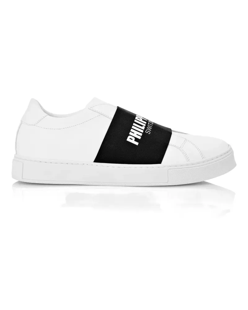 Philipp Plein Slip-On-Sneakers mit Logo - Weiß Weiß
