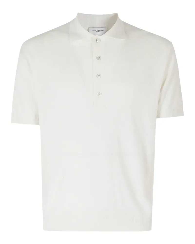 Paolo Pecora Milano short-sleeve silk polo shirt - Weiß Weiß