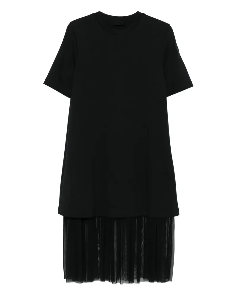 Moncler Midikleid im Layering-Look - Schwarz Schwarz