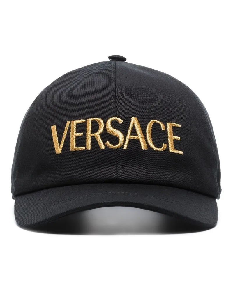 Versace Baseballkappe mit Logo-Stickerei - Schwarz Schwarz