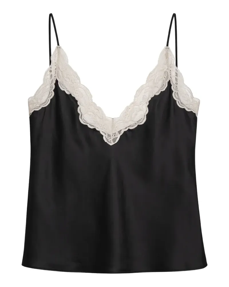 forte_forte lace-trim camisole top - Schwarz Schwarz