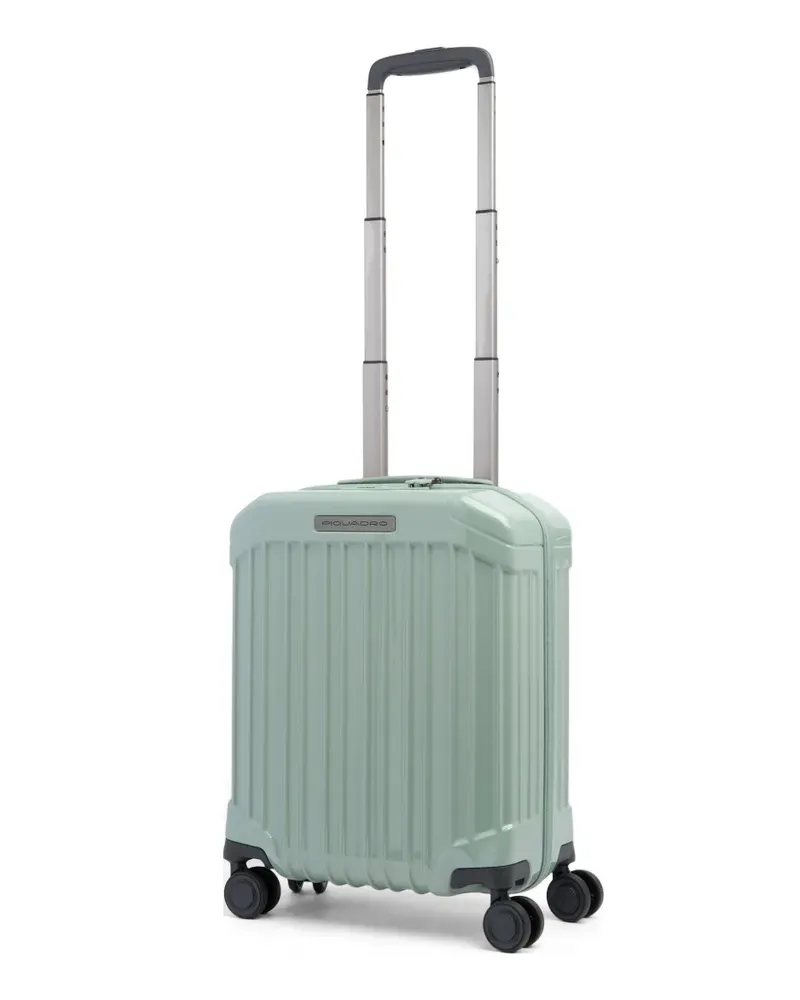Piquadro Gerippter Rollkoffer - Grün Grün